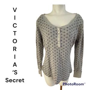 Victoria Secret Henley Waffle PJ Top